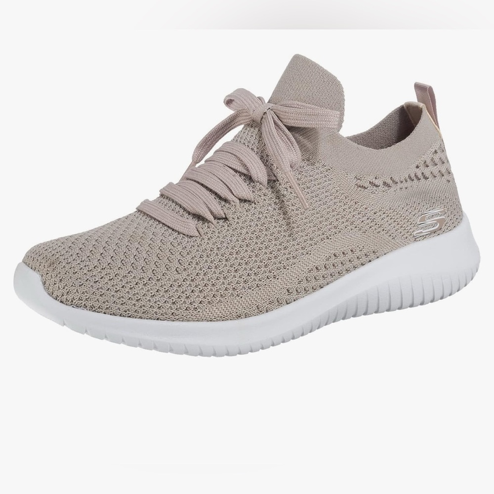 EUC LIKE NEW Skechers Memory Foam Women's Taupe Slip-On Sneakers-  9.5 WIDE Fit